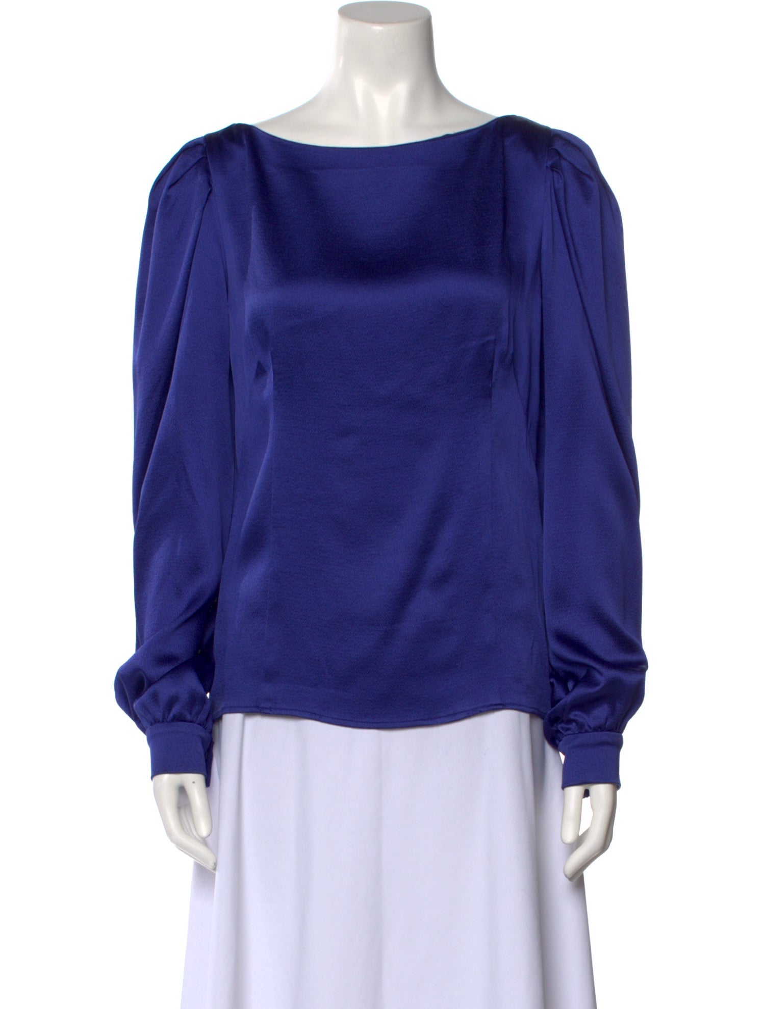 Carolina Herrera Bateau Neckline Long Sleeve Blouse