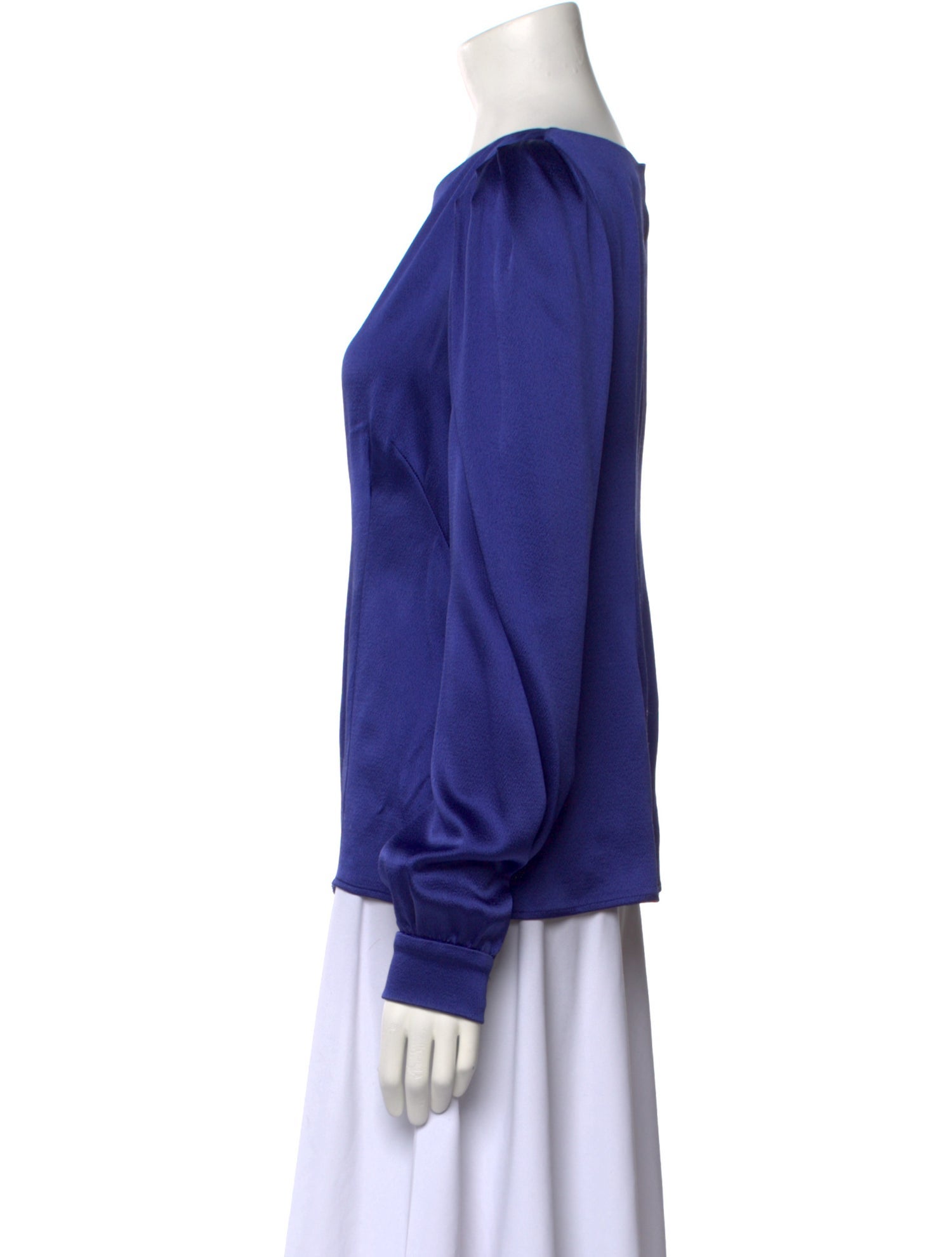 Carolina Herrera Bateau Neckline Long Sleeve Blouse