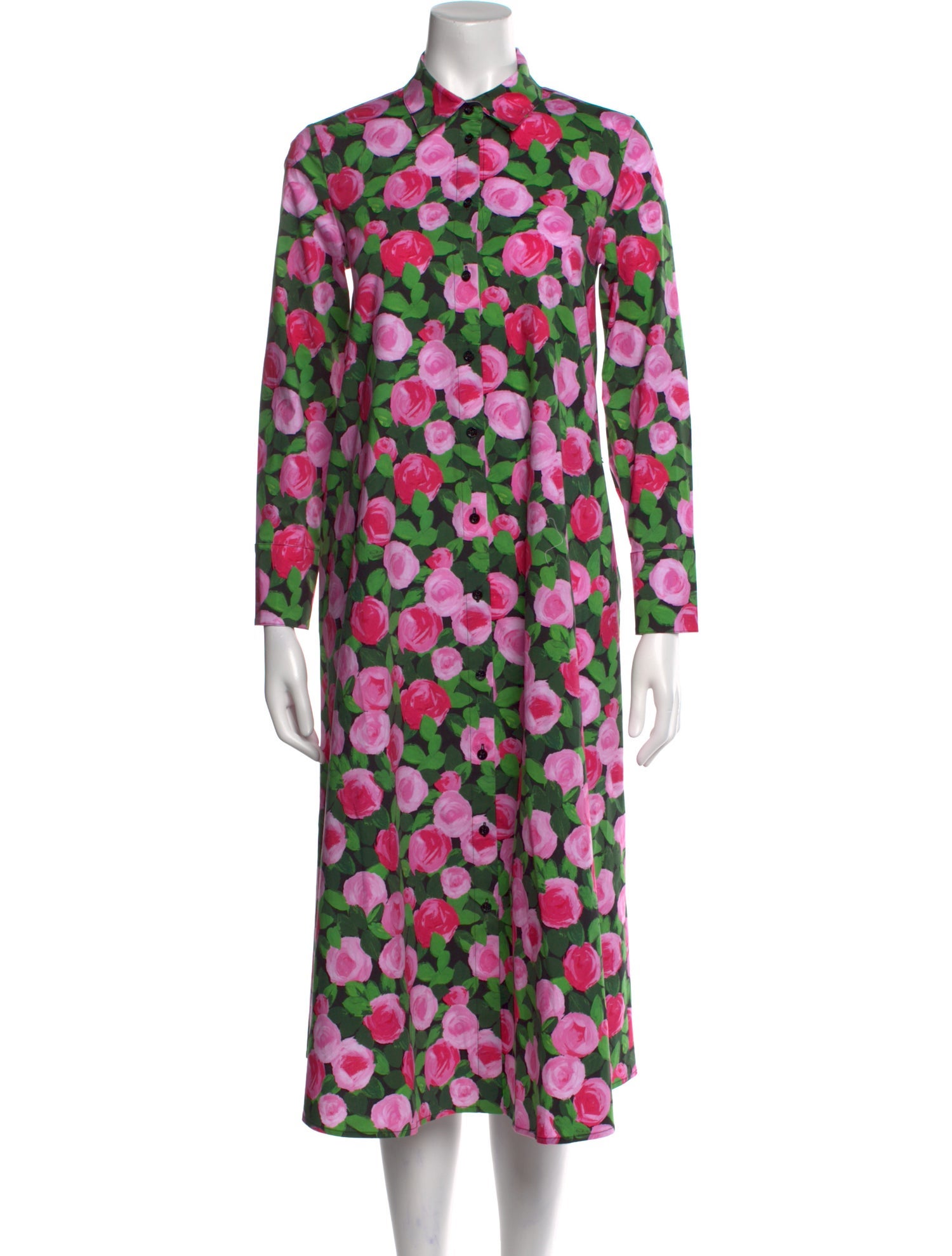Carolina Herrera Floral Print Midi Length Dress
