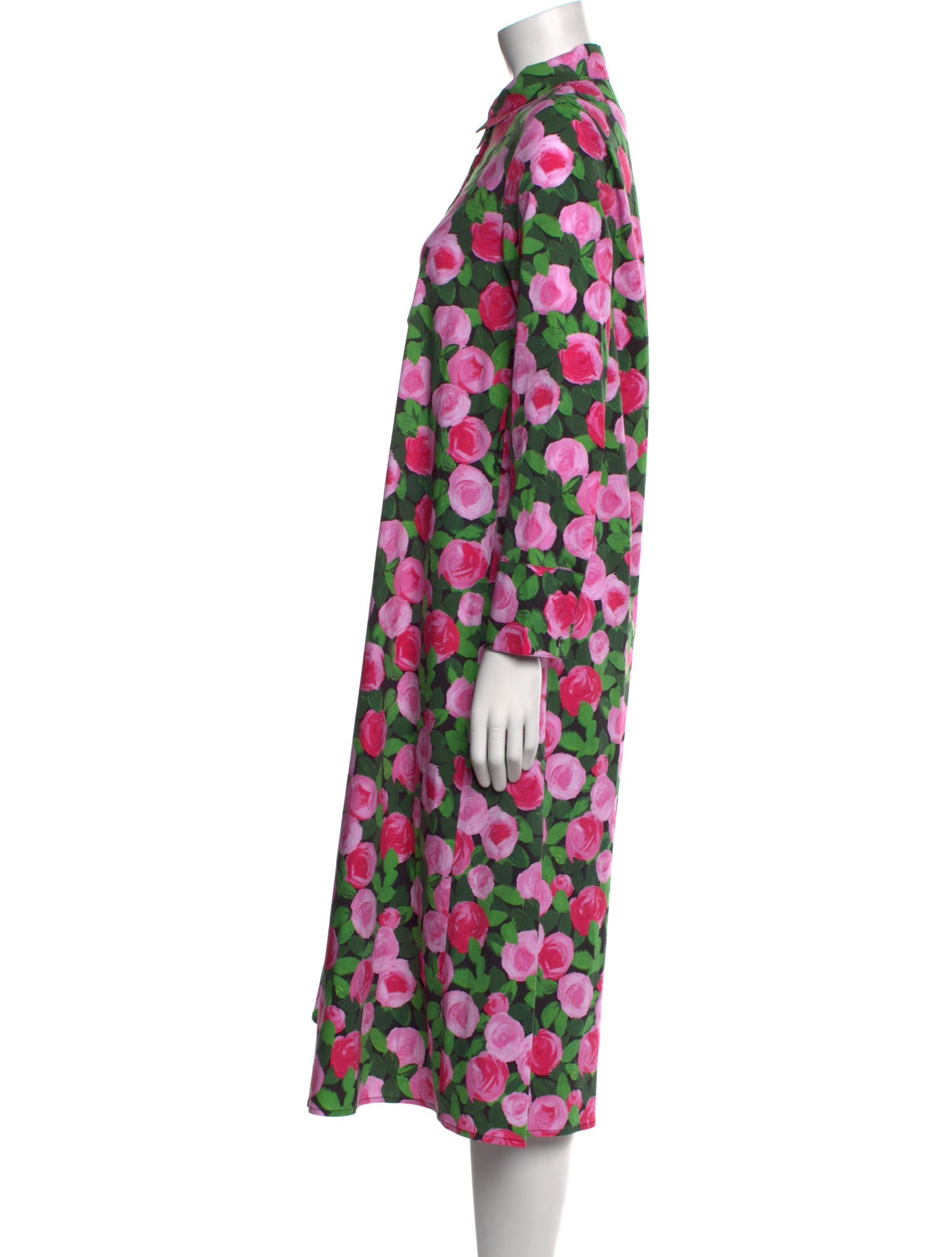 Carolina Herrera Floral Print Midi Length Dress