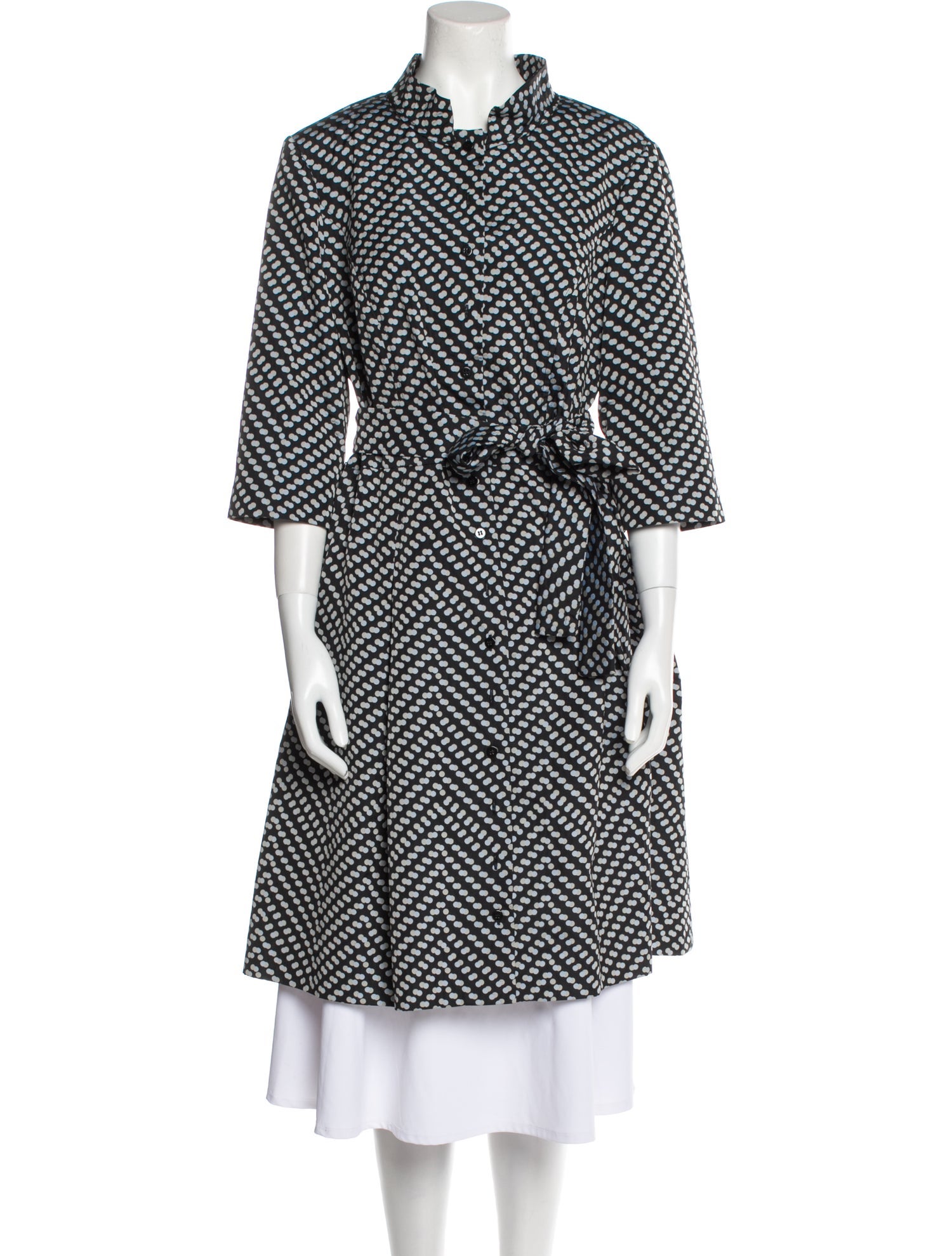 Carolina Herrera Polka Dot Print Knee-Length Dress