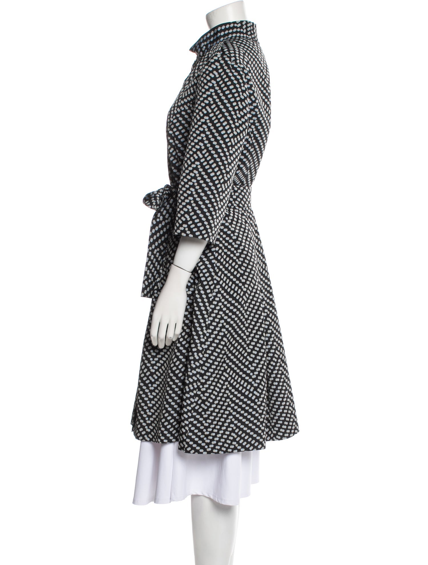 Carolina Herrera Polka Dot Print Knee-Length Dress