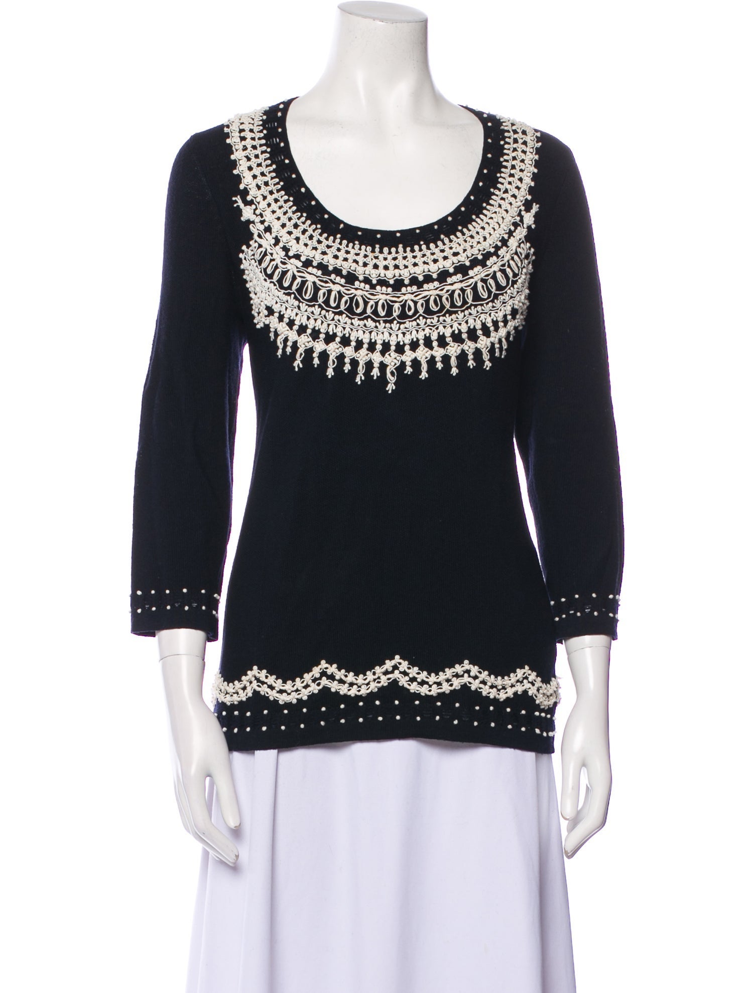 Carolina Herrera Wool Printed Sweater