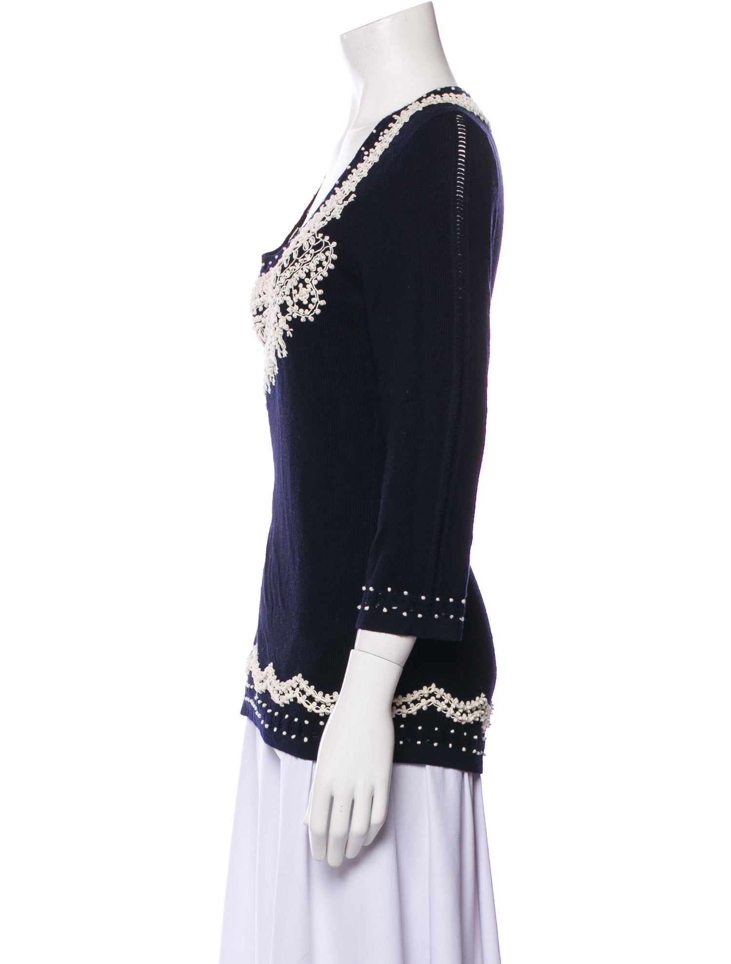 Carolina Herrera Wool Printed Sweater