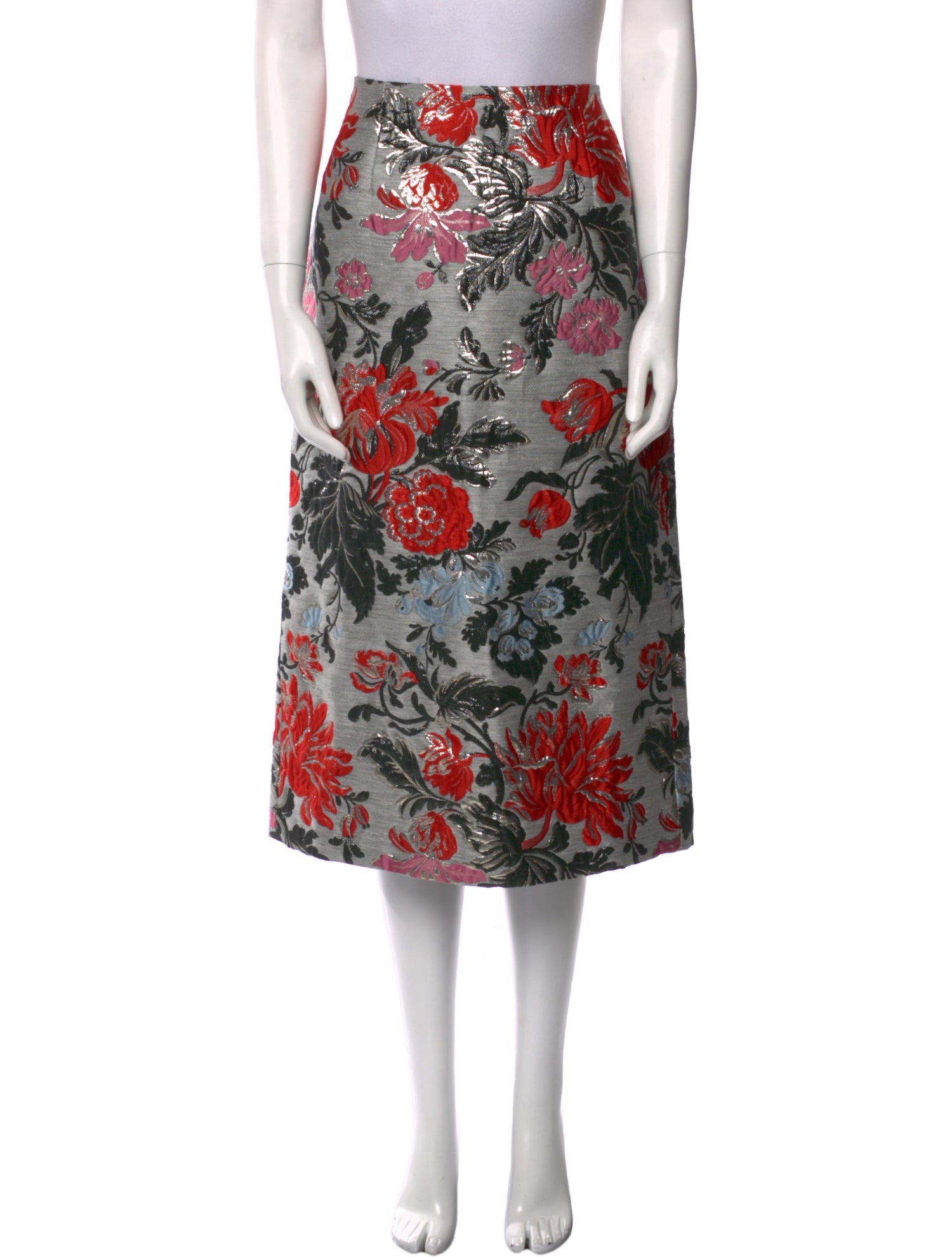 Carolina Herrera Linen Midi Length Skirt