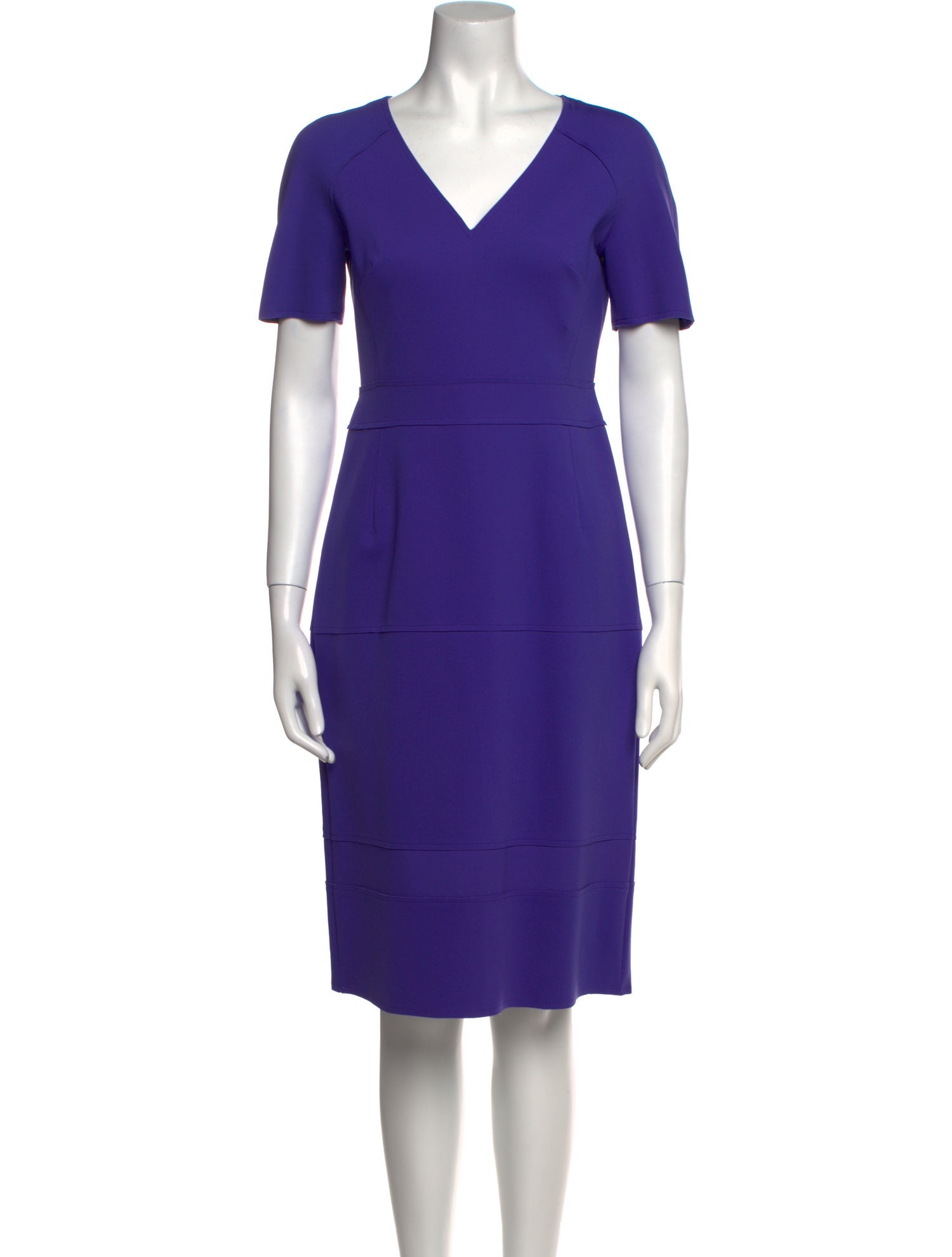 Carolina Herrera V-Neck Knee-Length Dress