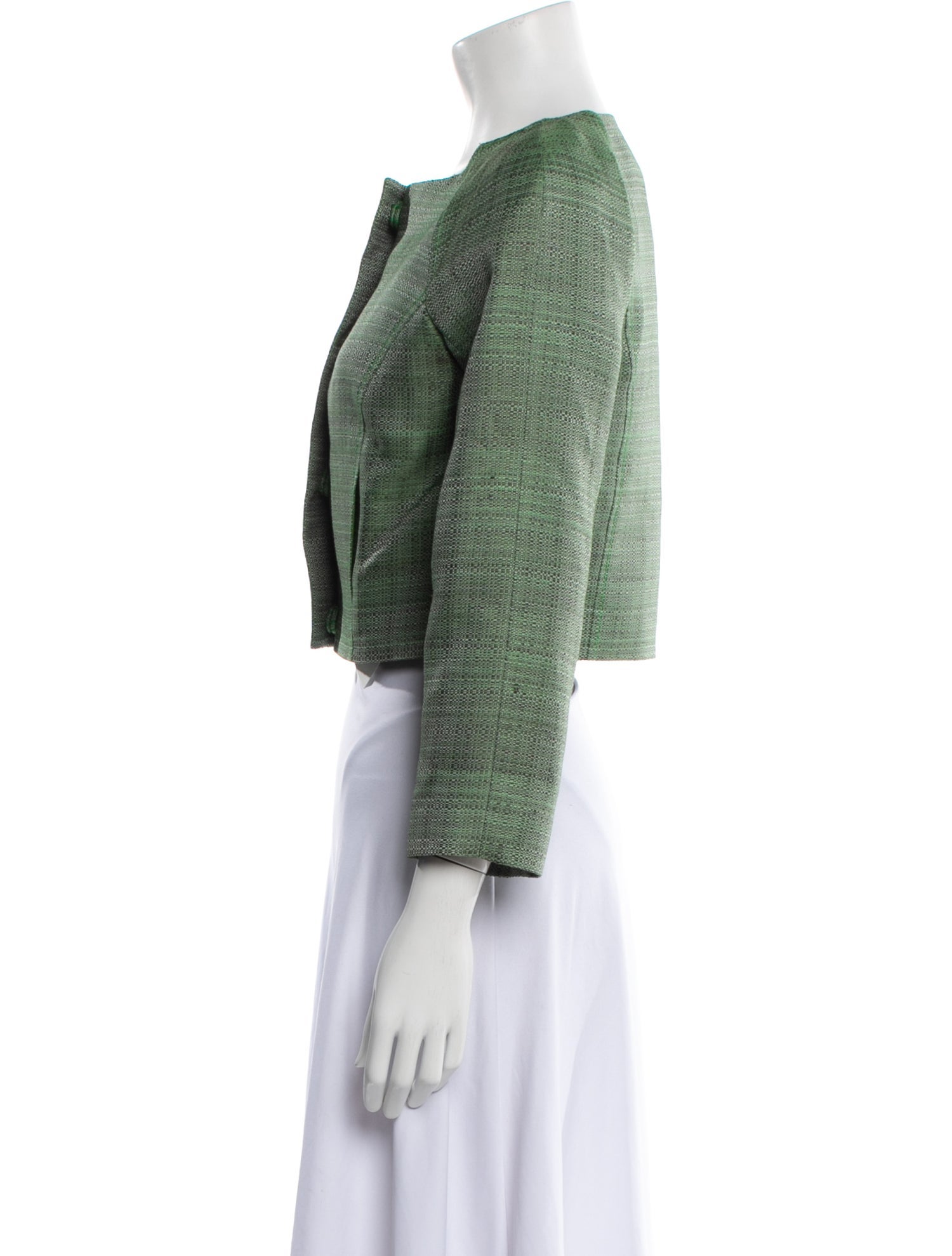 Carolina Herrera Tweed Pattern Evening Jacket