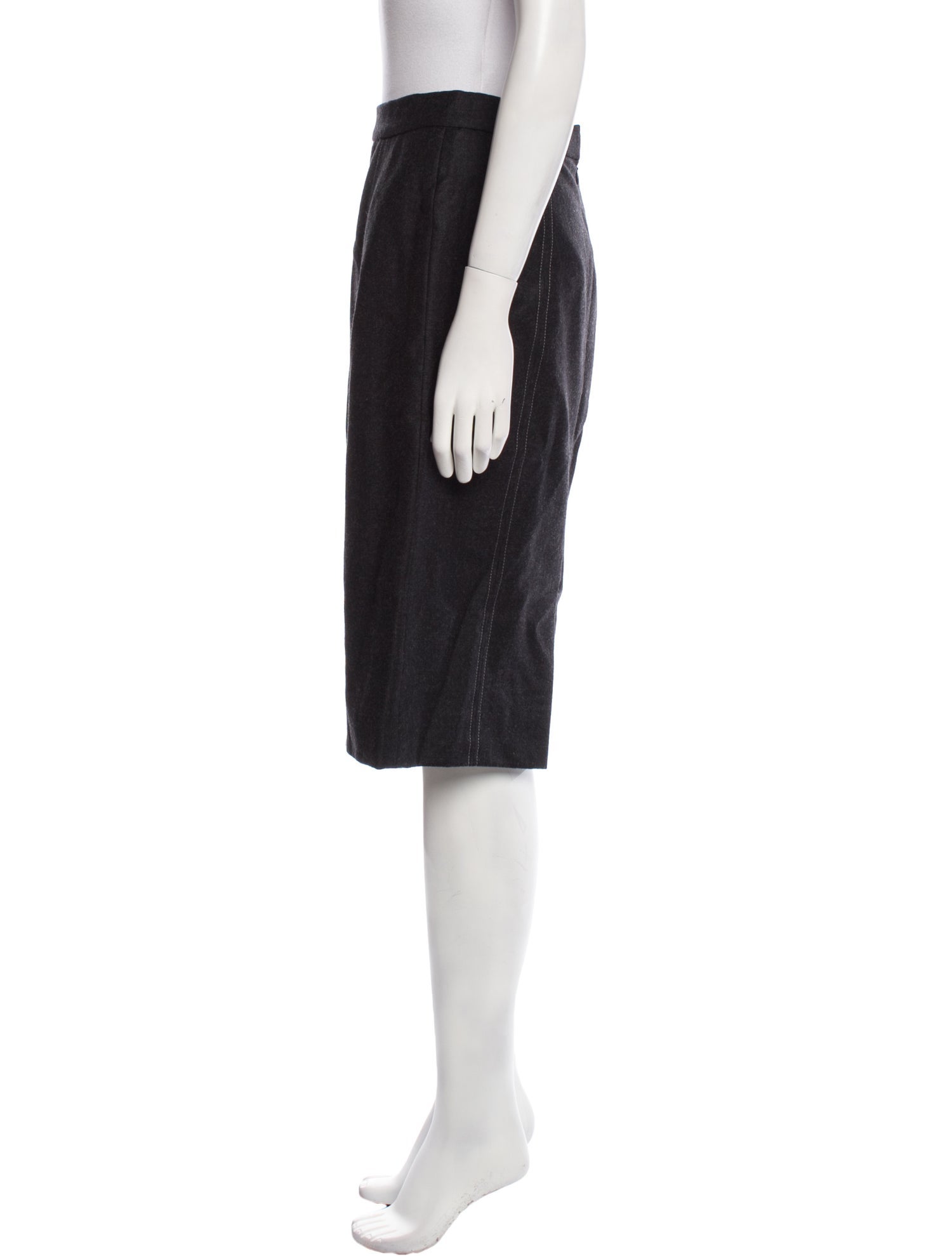 Carolina Herrera Pleated Accents Knee-Length Skirt