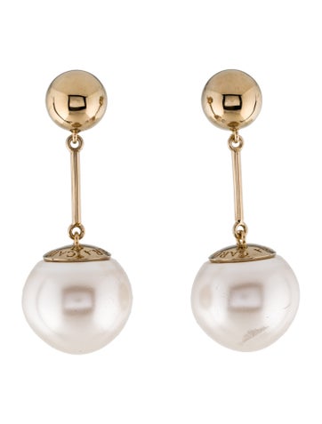 Carolina Herrera Drop Faux Pearl Earrings