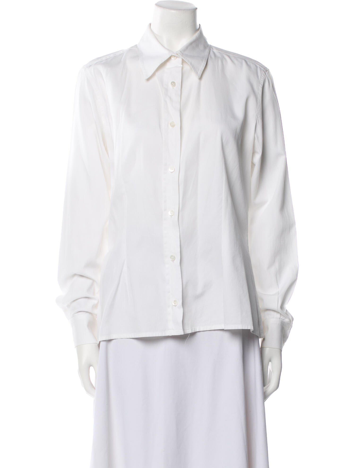 Carolina Herrera Long Sleeve Button-Up Top