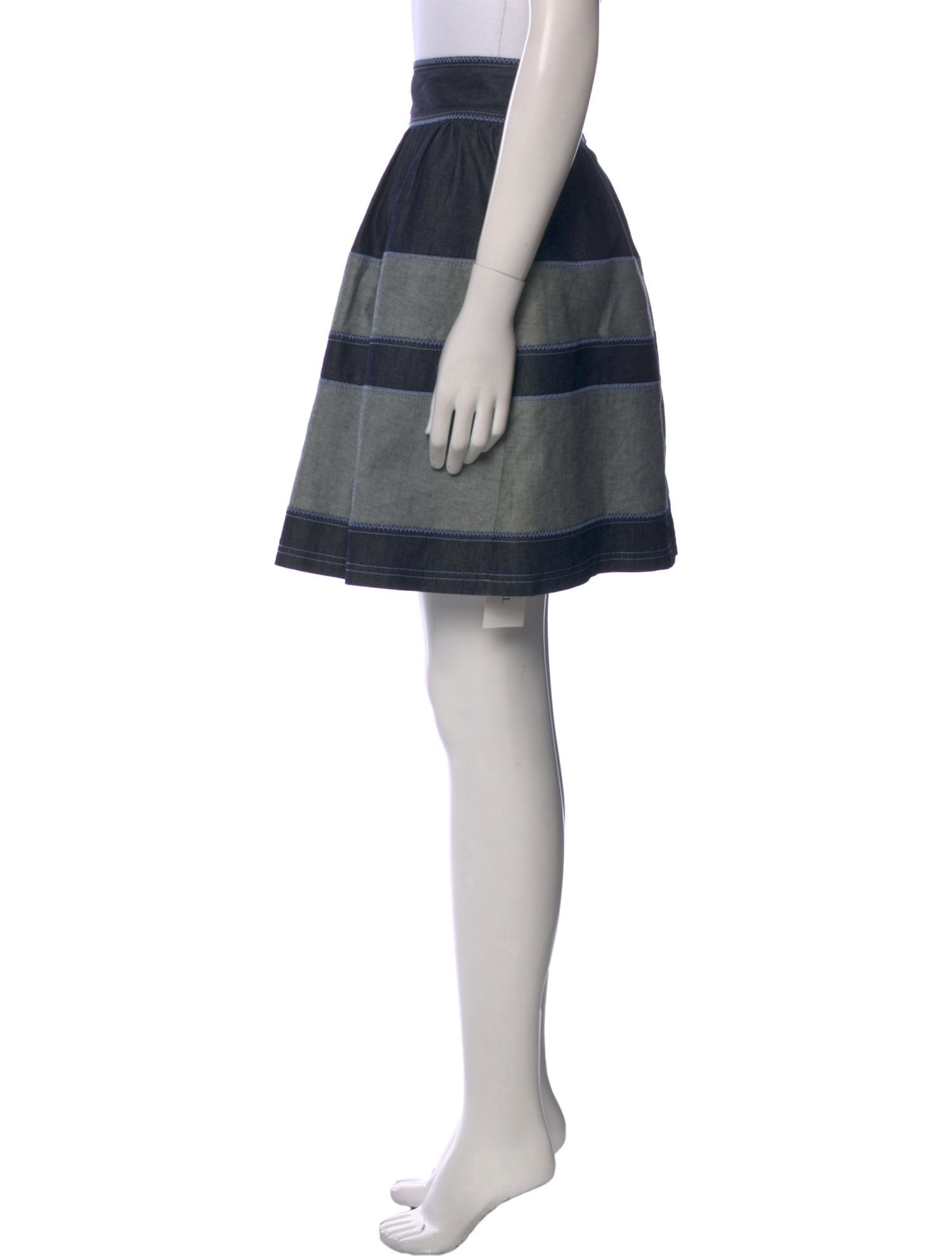 Carolina Herrera Striped Knee-Length Skirt