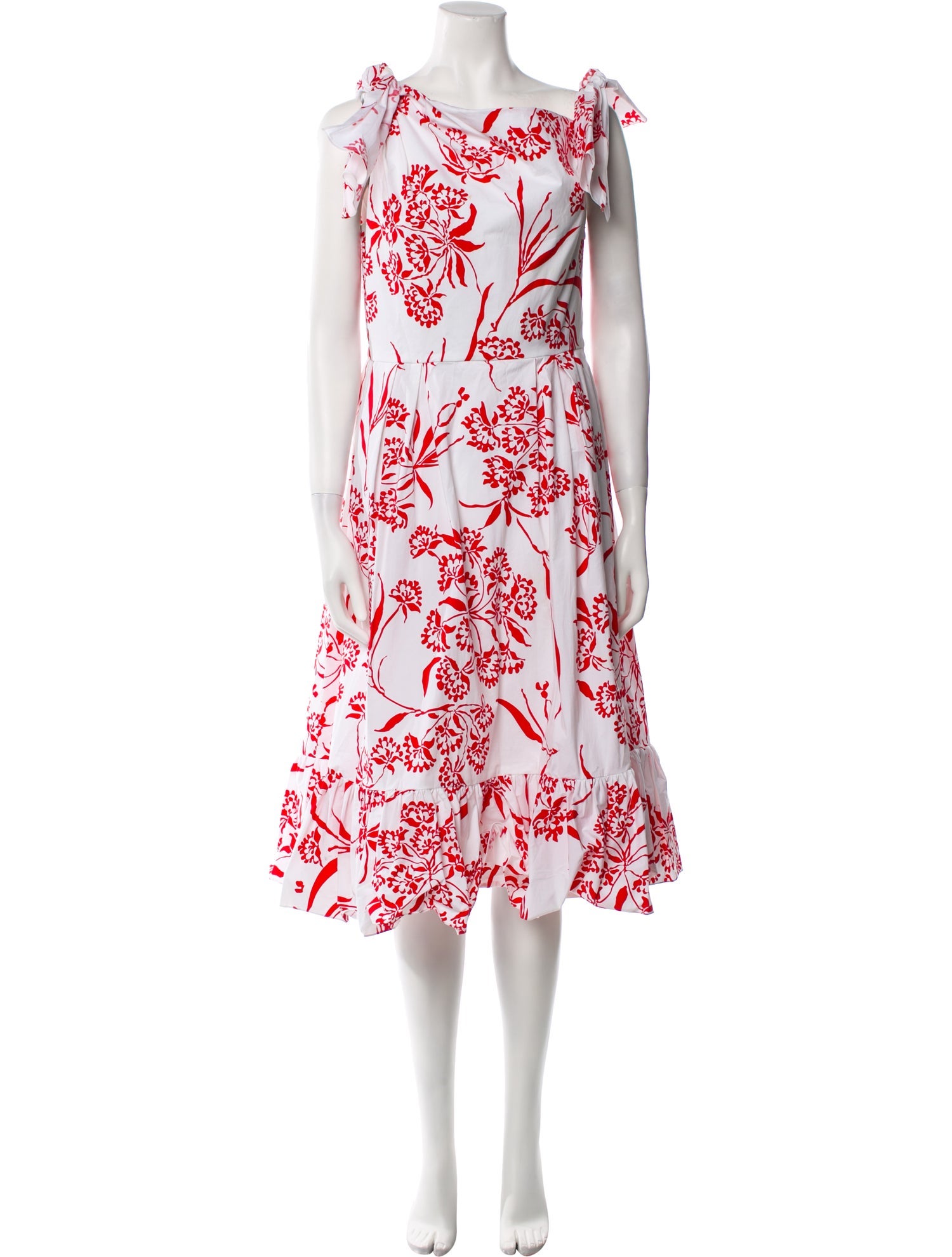 Carolina Herrera Floral Print Long Dress