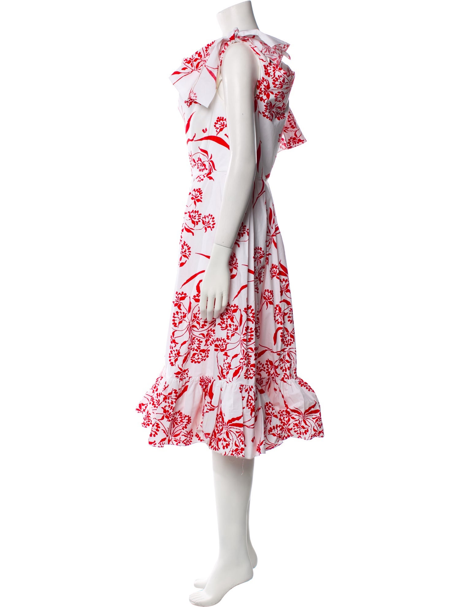 Carolina Herrera Floral Print Long Dress