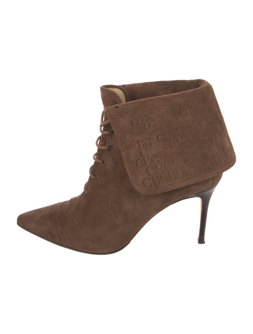 CH Carolina Herrera Suede Lace-Up Boots