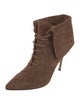 CH Carolina Herrera Suede Lace-Up Boots