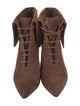 CH Carolina Herrera Suede Lace-Up Boots