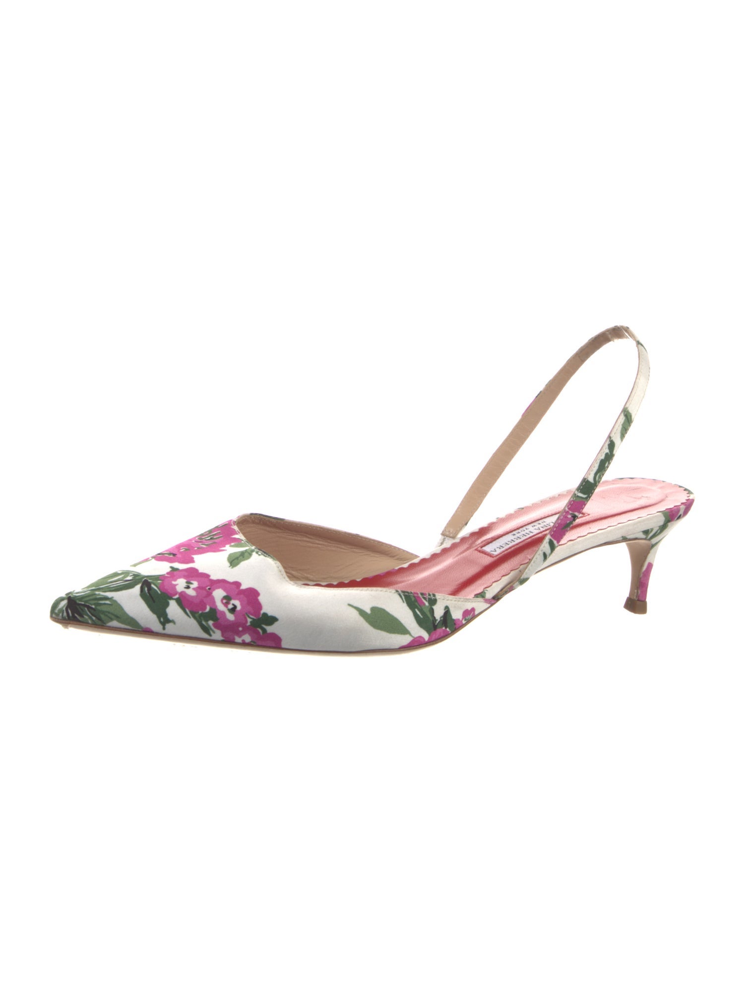Carolina Herrera Floral Print Slingback Pumps