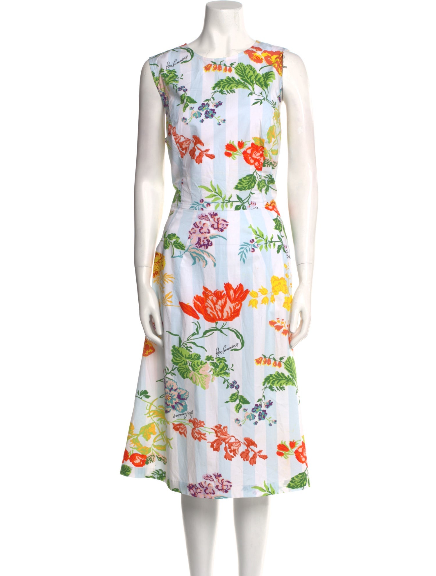 Carolina Herrera Floral Print Midi Length Dress