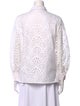 Carolina Herrera Lace Pattern Long Sleeve Button-Up Top