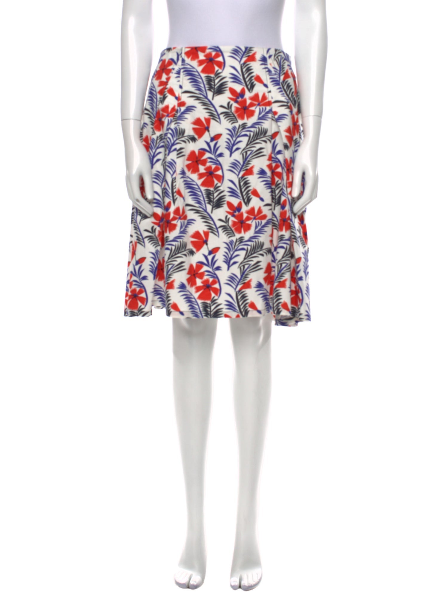 Carolina Herrera Floral Print Knee-Length Skirt