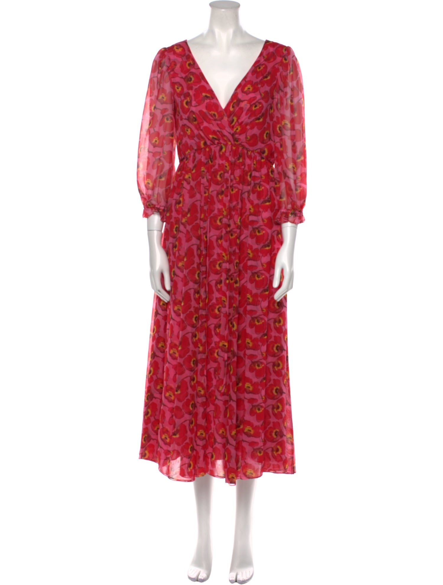 Carolina Herrera Silk Midi Length Dress