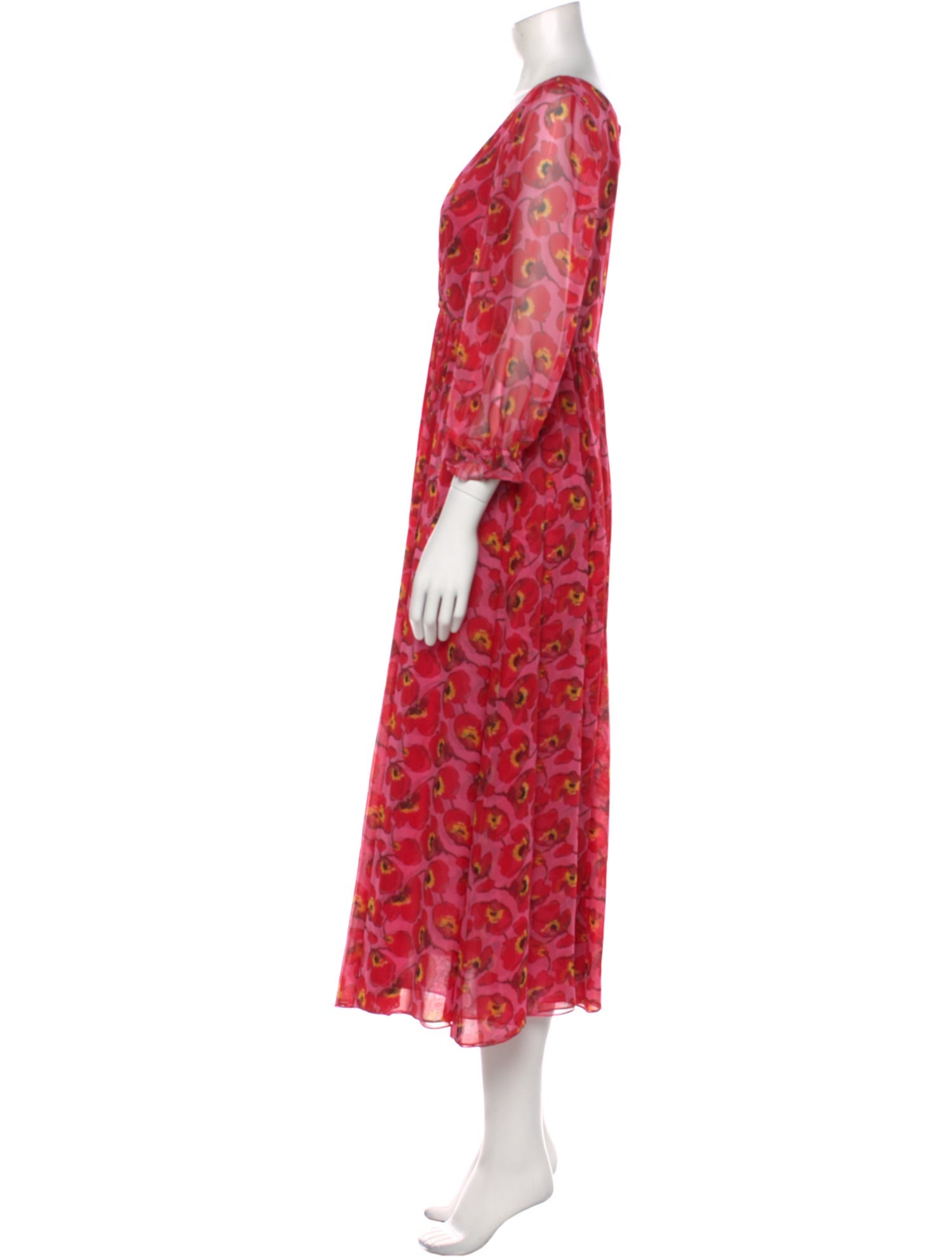 Carolina Herrera Silk Midi Length Dress