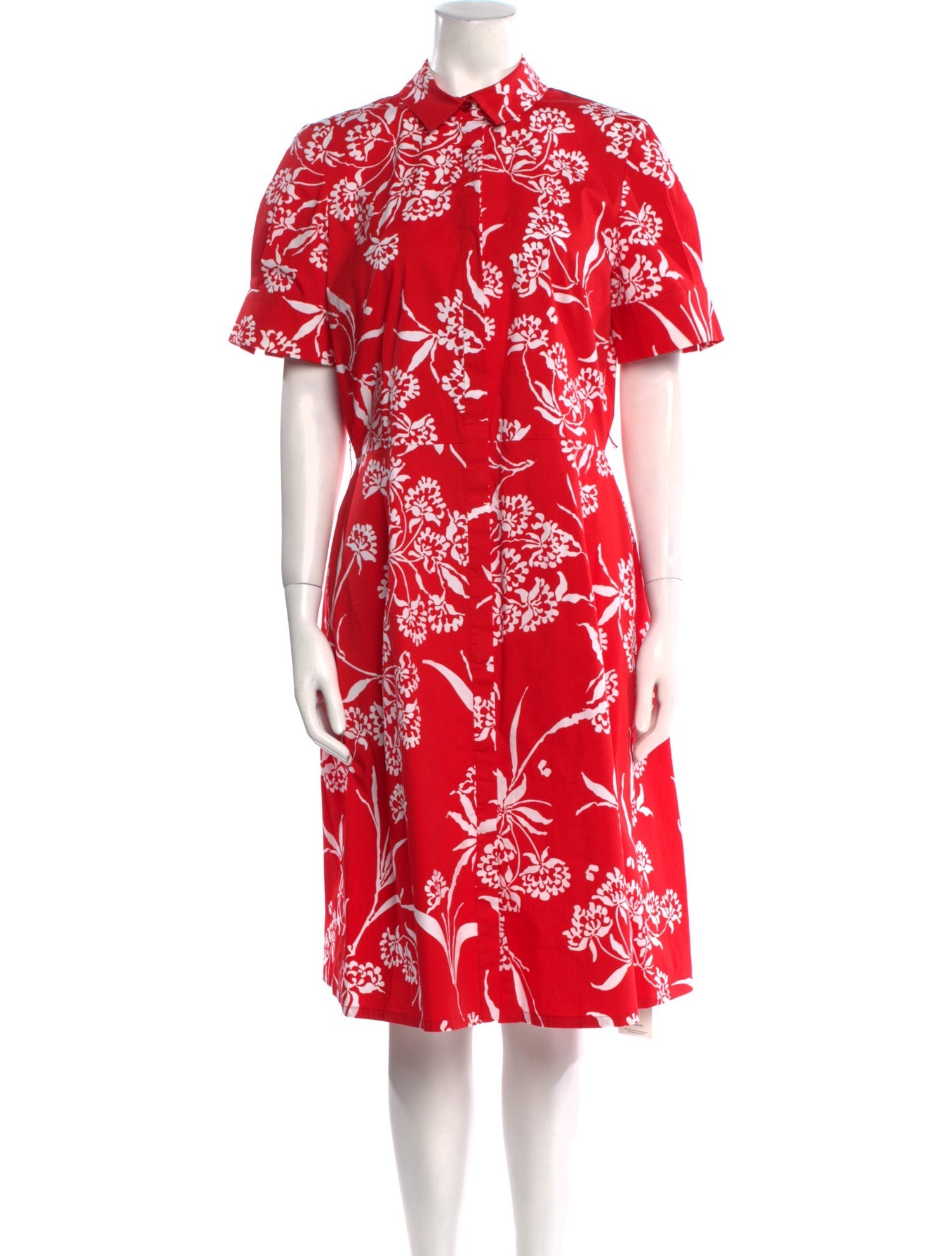 Carolina Herrera Floral Print Midi Length Dress