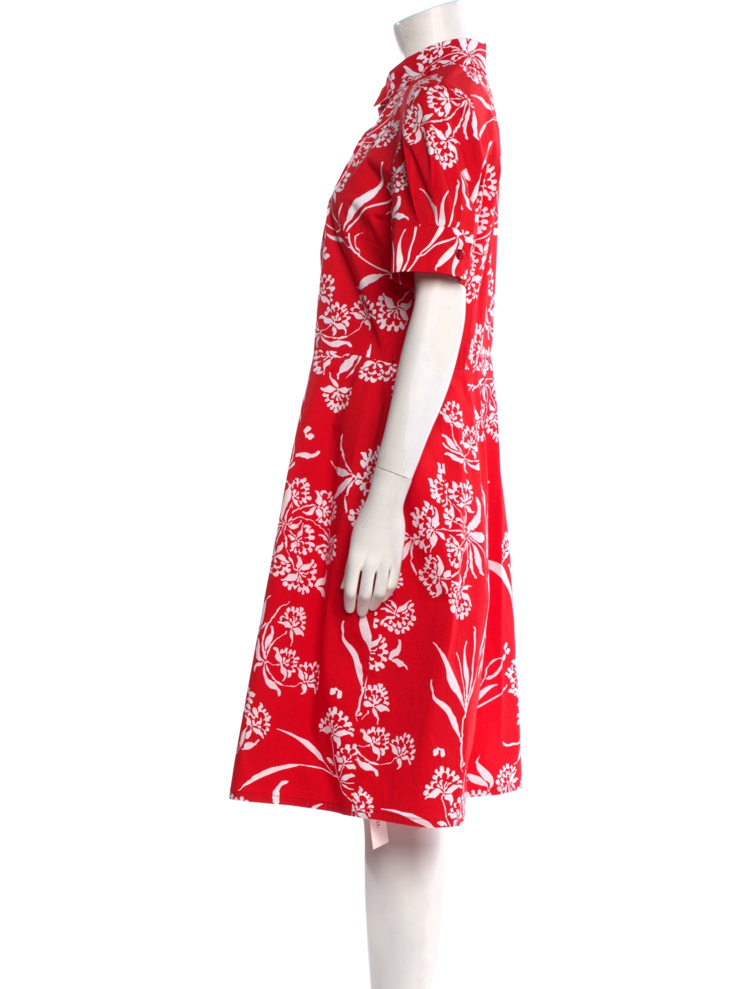Carolina Herrera Floral Print Midi Length Dress