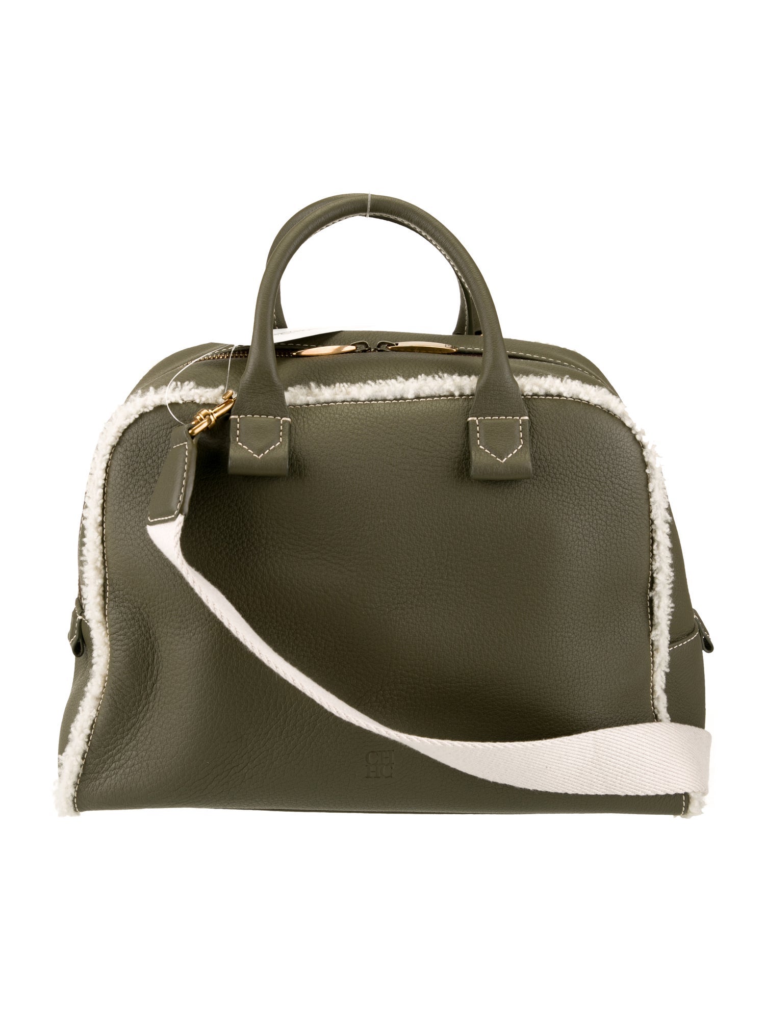Carolina Herrera Leather Top Handle Bag