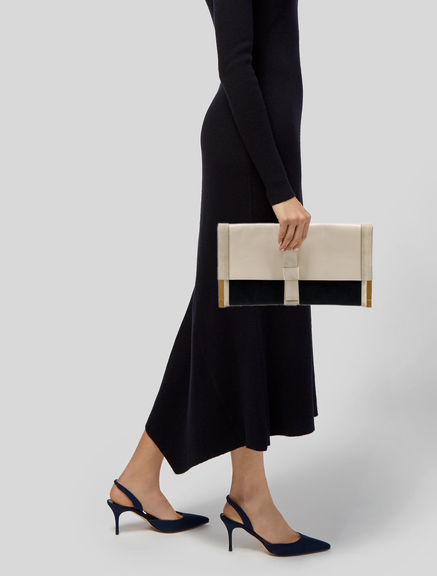 Carolina Herrera Leather Clutch