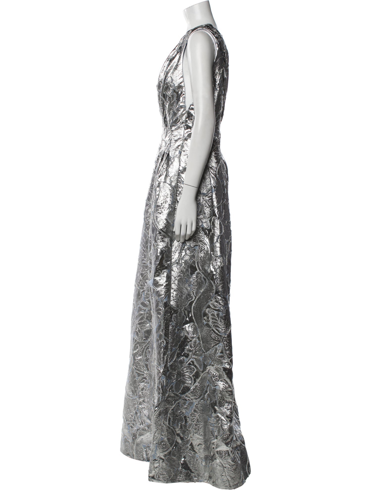 Carolina Herrera One-Shoulder Long Dress