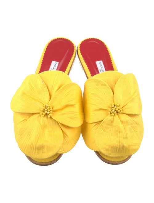 Carolina Herrera Ruffle Embellishment Slides