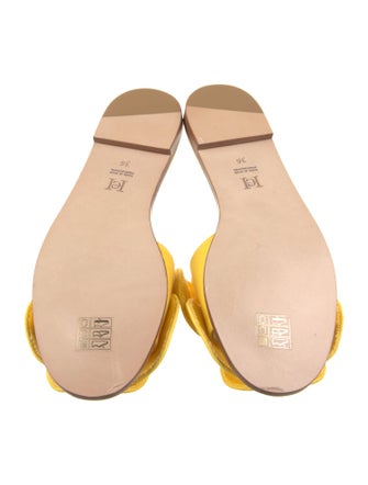 Carolina Herrera Ruffle Embellishment Slides