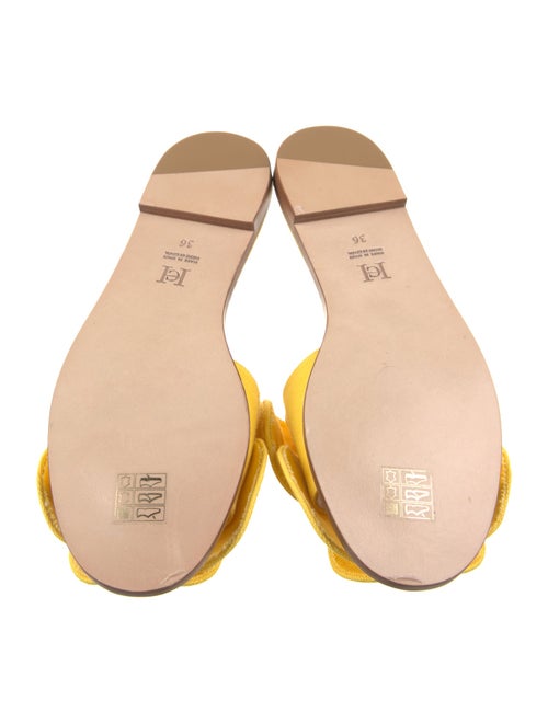 Carolina Herrera Ruffle Embellishment Slides