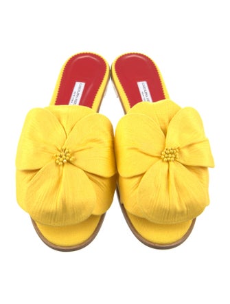 Carolina Herrera Ruffle Embellishment Slides