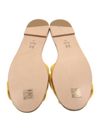 Carolina Herrera Ruffle Embellishment Slides