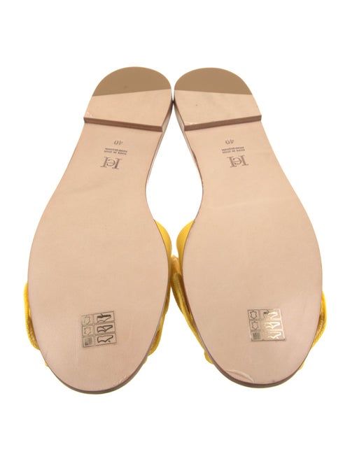 Carolina Herrera Ruffle Embellishment Slides