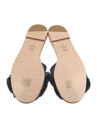 Carolina Herrera Ruffle Embellishment Slides