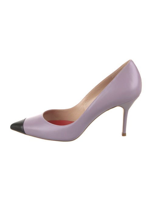 Carolina Herrera Leather Colorblock Pattern Pumps