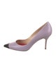 Carolina Herrera Leather Colorblock Pattern Pumps