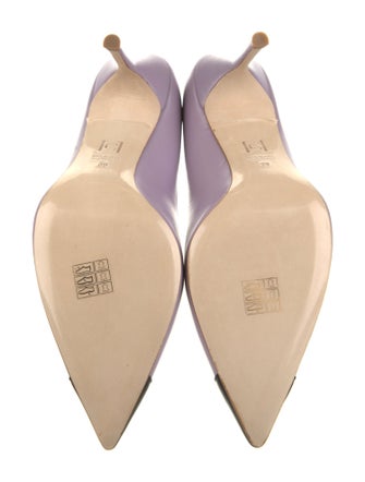 Carolina Herrera Leather Colorblock Pattern Pumps