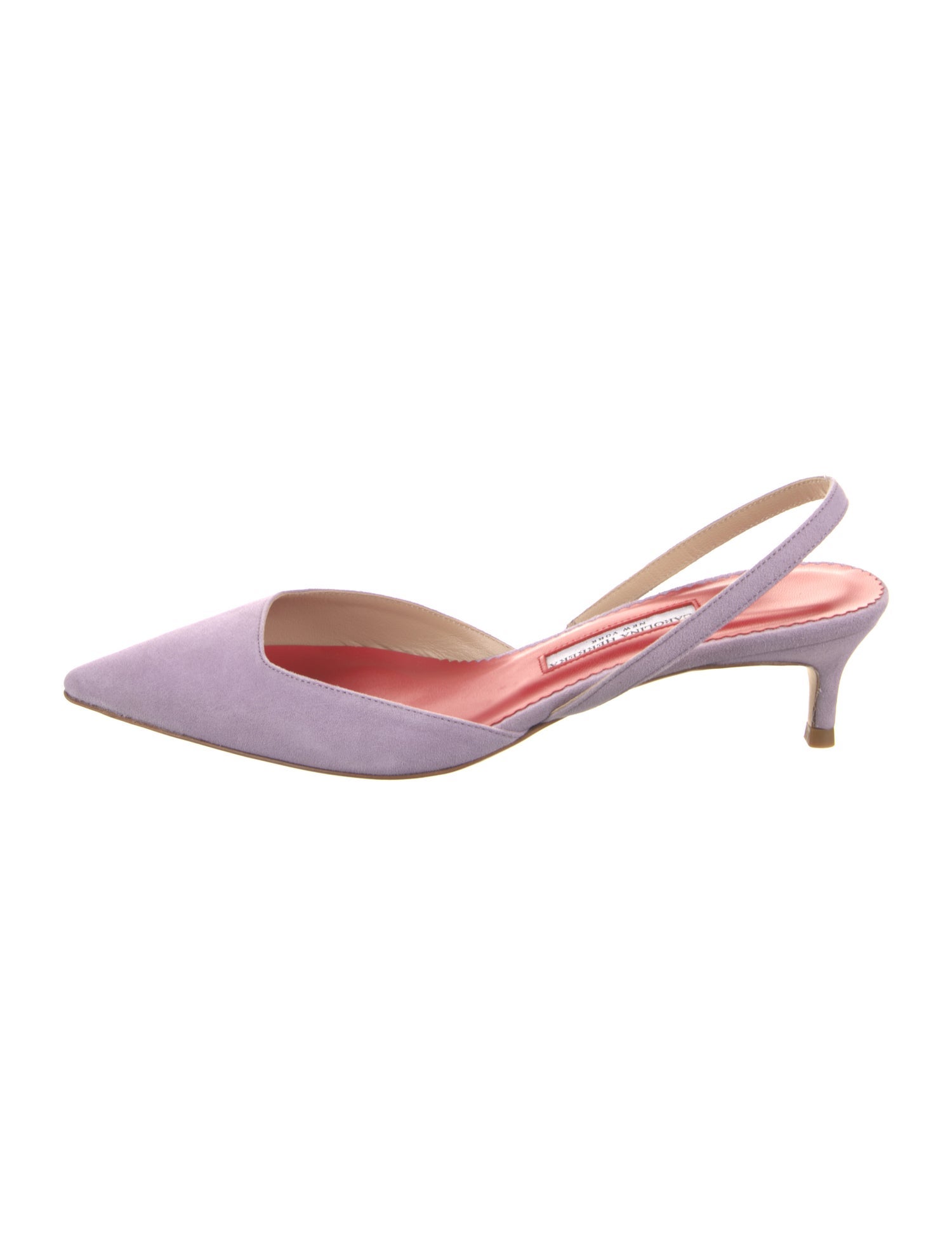 Carolina Herrera Suede Slingback Pumps