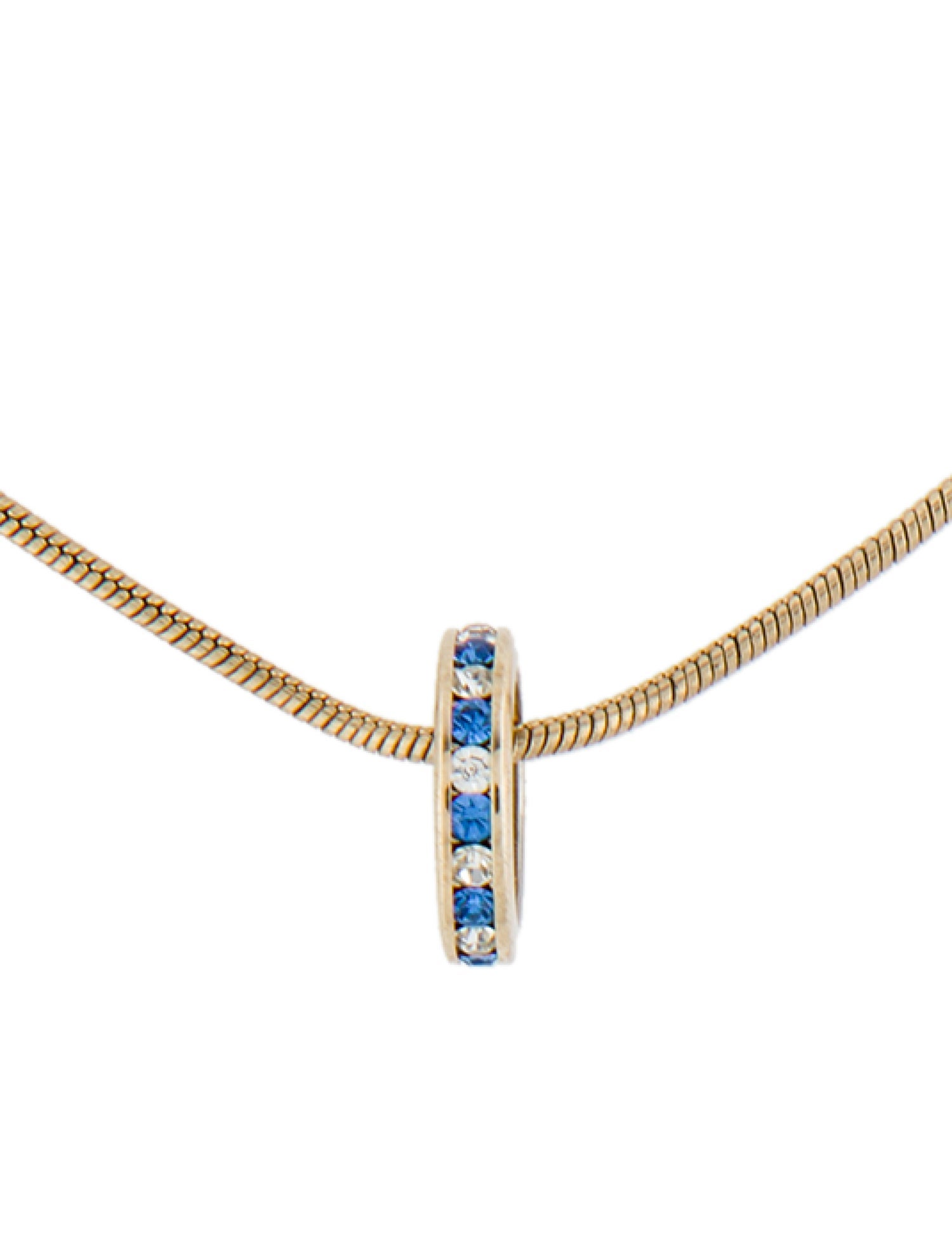 Carolina Herrera Crystal Circle Pendant Necklace