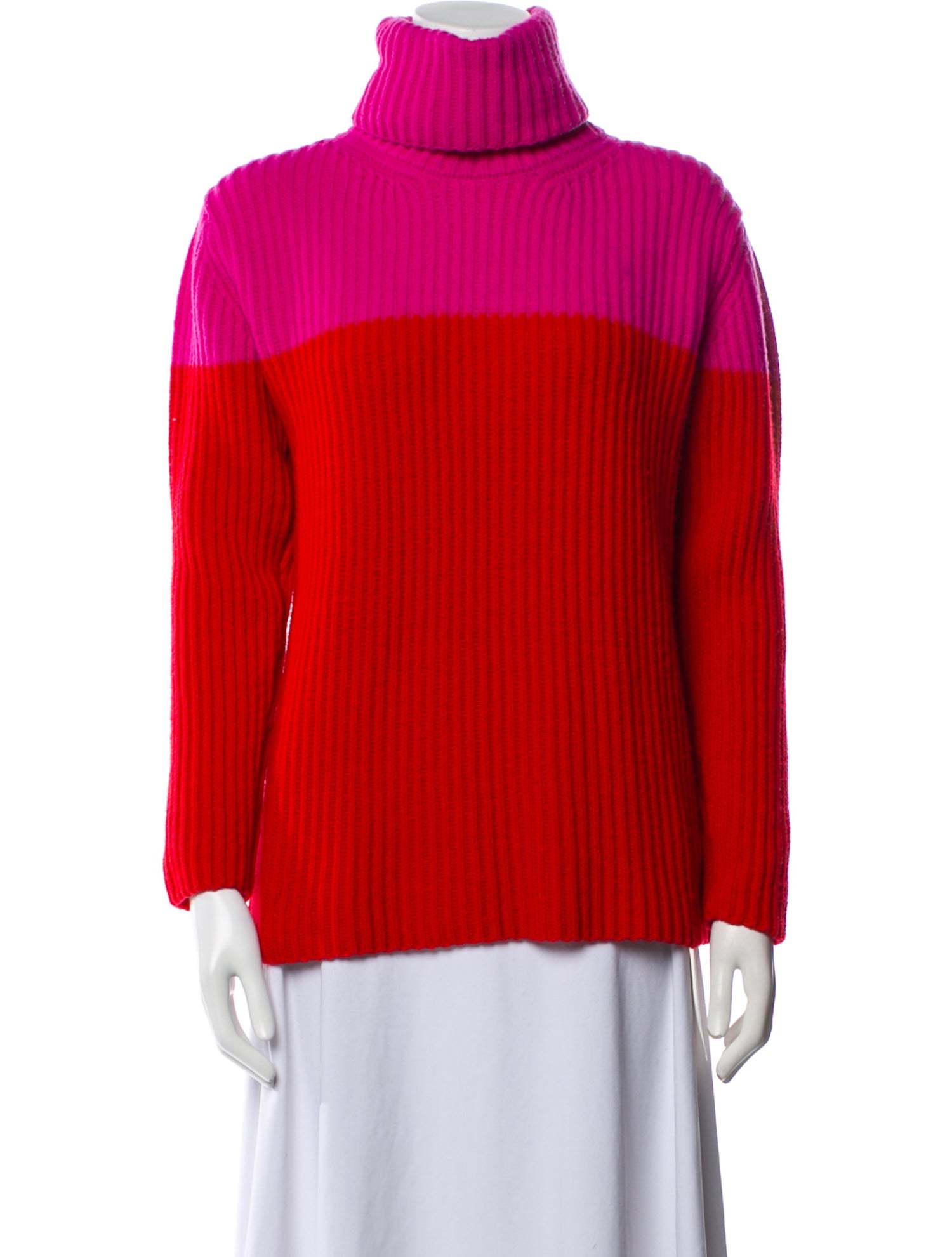 Carolina Herrera Wool Colorblock Pattern Sweater