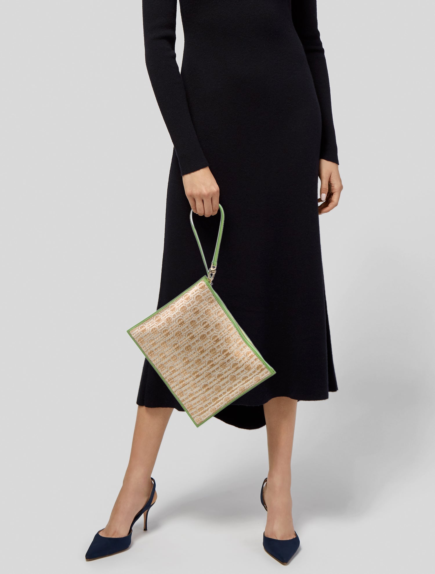 Carolina Herrera Canvas Clutch