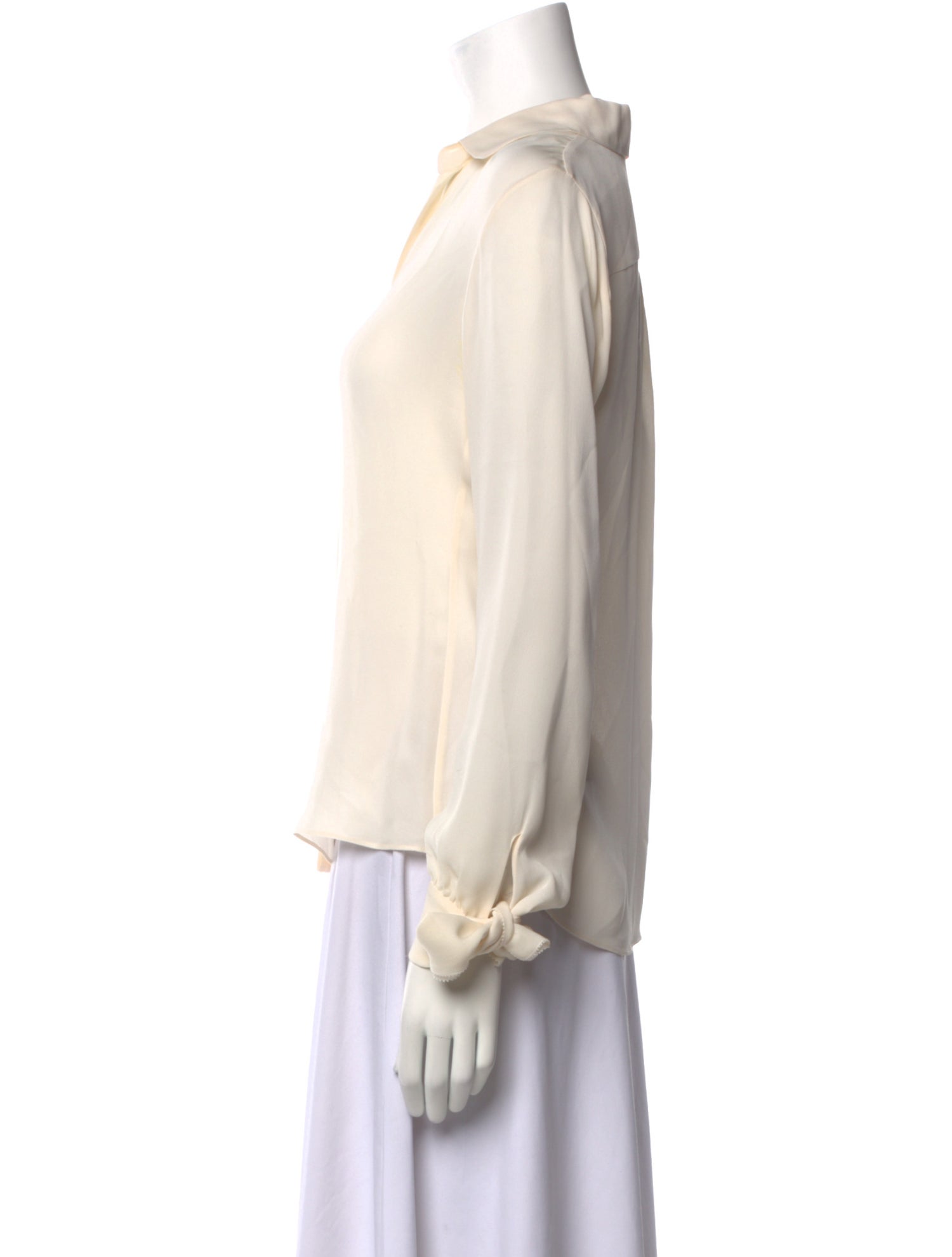 Carolina Herrera Silk V-Neck Blouse