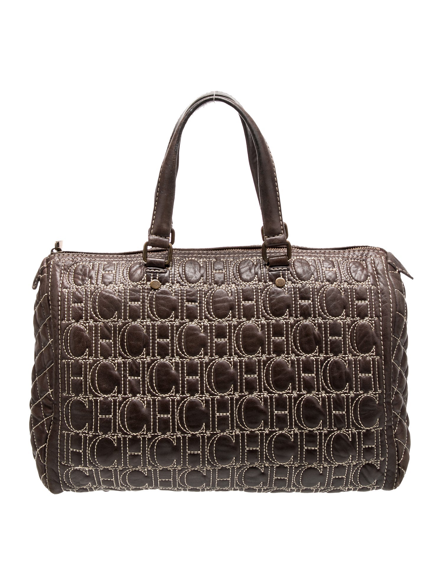 Carolina Herrera Leather Top Handle Bag