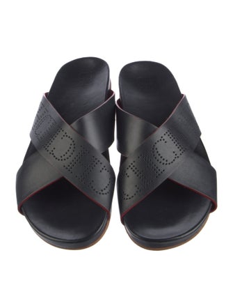 Carolina Herrera Leather Slides