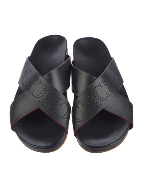 Carolina Herrera Leather Slides