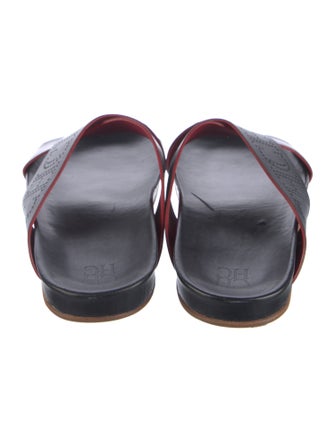 Carolina Herrera Leather Slides